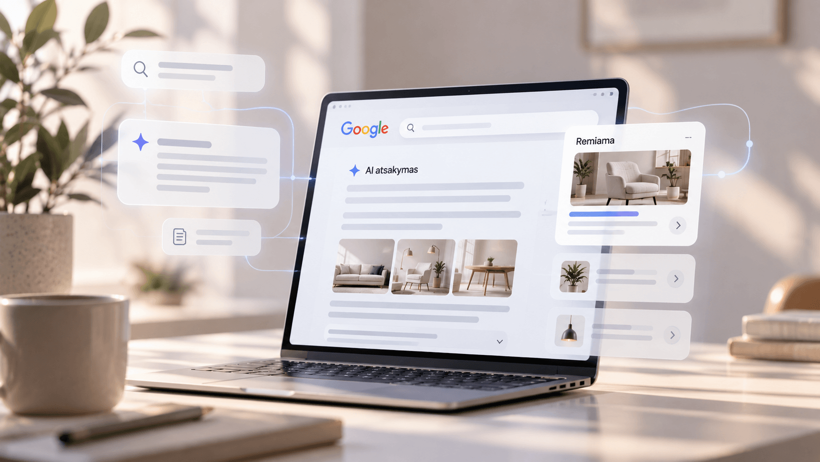 Google plečia reklamą AI paieškoje: kaip keičiasi kelias iki verslo svetainės?
